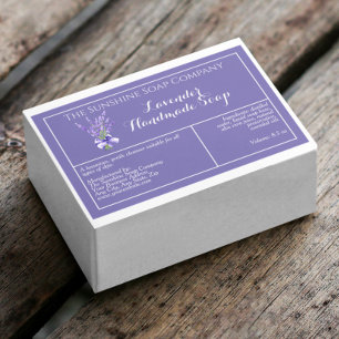 Paarse Lavendel waterdichte zeep productetiket Voedselcontainer Etiket