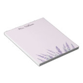 Paarse Lavendel Waterverf Bloemen Notitieblok (Schuin)