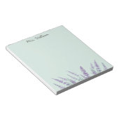 Paarse Lavendel Waterverf Bloemen Notitieblok (Schuin)