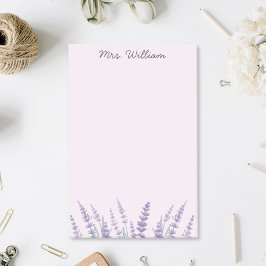 Paarse Lavendel Waterverf Bloemen Post-it® Notes