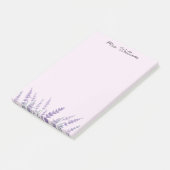 Paarse Lavendel Waterverf Bloemen Post-it® Notes (Schuin)