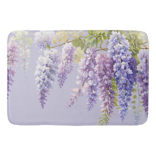 Paarse lavendel waterverf bloemenwisteria lila badmat