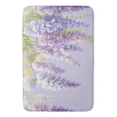 Paarse lavendel waterverf bloemenwisteria lila badmat (Voorkant Verticaal)