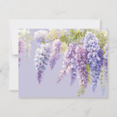 Paarse lavendel waterverf bloemenwisteria lila bedankkaart (Achterkant)