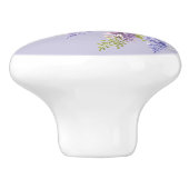 Paarse lavendel waterverf bloemenwisteria lila keramische knop (Zijkant)