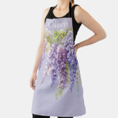 Paarse lavendel waterverf bloemenwisteria lila schort (Insitu)