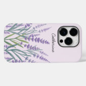 Paarse Lavendel Waterverf Bloemig Case-Mate iPhone Case (Achterkant (horizontaal))