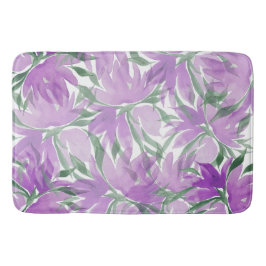 Paarse Lavendel Waterverf Elegante Bloem Badmat