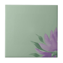 Paarse Lavendel Waterverf Elegante Bloemen Tegeltje