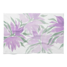 Paarse Lavendel Waterverf Elegante Bloemen