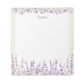 Paarse Lavendel Waterverf Rand Notitieblok (Voorkant)