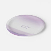 Paarse Lavendel Waterverf Wedding Party Borden Papieren Bordje (Gekanteld)