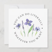  Paarse & Lavendel Waterverf Wildflower (Voorkant)