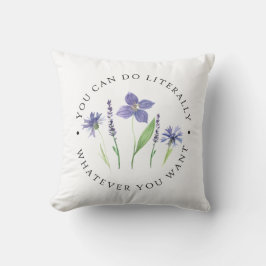  Paarse & Lavendel Waterverf Wildflower Kussen