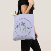  Paarse & Lavendel Waterverf Wildflower Tote Bag (Dichtbij)