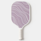 Paarse Lavendel Wave Modern gepersonaliseerd Pickleball Paddle (Voorkant)