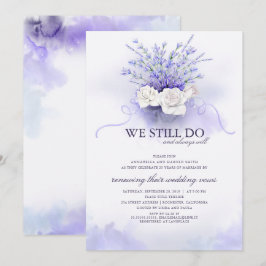 Paarse lavendel "We Still Do" huwelijksjubileum Kaart