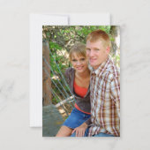 Paarse lavendel witte bloemen foto save the date (Achterkant)