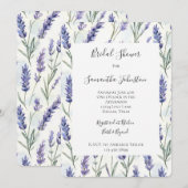 Paarse Lavendel Witte Bloemen Vrijgezellenfeest Kaart (Voorkant / Achterkant)