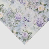 Paarse Lavendel Witte Rozen Bloemen Huwelijk Tissuepapier (Detail)