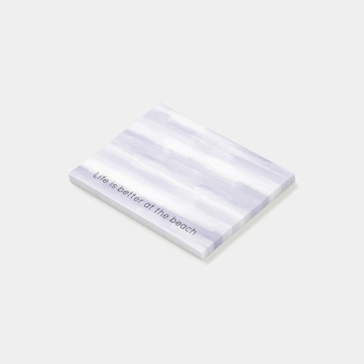 Paarse lavendel witte strepen post-it® notes (Schuin)