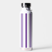 Paarse lavendel witte verticale cabana strepen waterfles (Links)