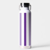 Paarse lavendel witte verticale cabana strepen waterfles (Voorkant)
