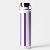 Paarse lavendel witte verticale cabana strepen waterfles (Achterkant)