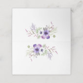 Paarse lavendel witte Waterverf bloemen Plaatskaartje (Buitenkant ongevouwen)