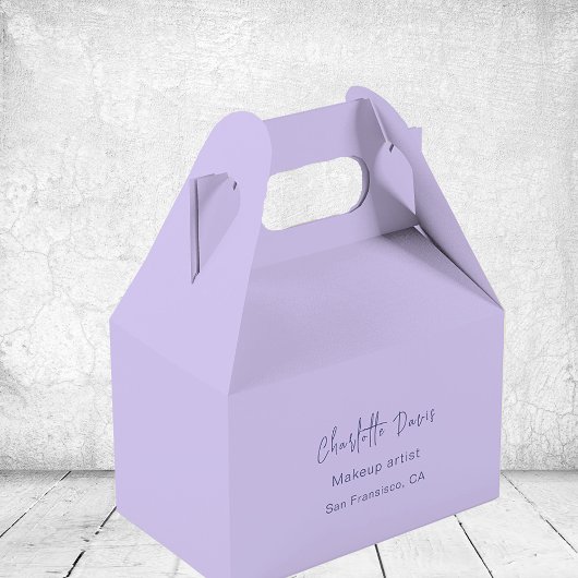 Paarse lavendel zakelijke QR-code Instagram Bedankdoosjes