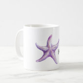Paarse Lavendel Zeester Koffiemok (Voorkant links)