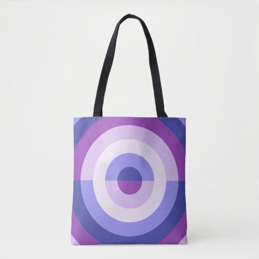 Paarse lavendelbaan tote bag (Voorkant)