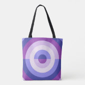 Paarse lavendelbaan tote bag (Achterkant)