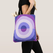 Paarse lavendelbaan tote bag (Dichtbij)