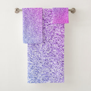 Paarse lavendelblauwe faux glitter schittert bad handdoek