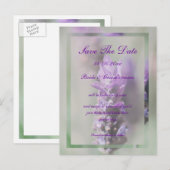 Paarse lavendelbloem bruiloft | Personaliseer Aankondigingskaart (Voorkant / Achterkant)