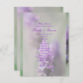 Paarse lavendelbloem bruiloft | Personaliseer Kaart (Voorkant / Achterkant)