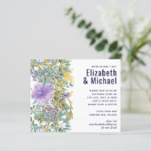 Paarse lavendelbloem groene bloemen bruiloft (Staand voorkant)