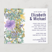 Paarse lavendelbloem groene bloemen bruiloft (Voorkant)