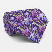 Paarse lavendelbloem halsdoek stropdas (Opgerold)