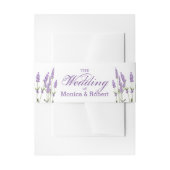 Paarse lavendelbloemen Bruiloft Uitnodigingen Wikkel (Voorkant Voorbeeld)
