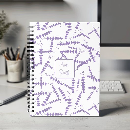 Paarse Lavendelbloemen _ Floral Pattern Script Planner