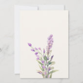 Paarse Lavendelbloemen gewikkeld in een lijst Kaart (Achterkant)