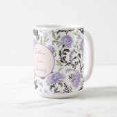 Paarse lavendelbloemen koffiemok (Voorkant rechts)