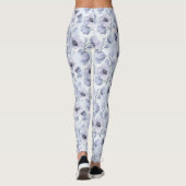 Paarse lavendelbloemen Leggings (Achterkant)