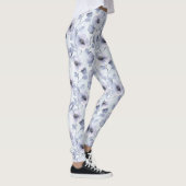 Paarse lavendelbloemen Leggings (Rechts)