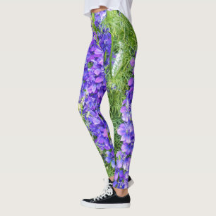 Paarse lavendelbloemen, leggings