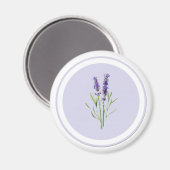  Paarse lavendelbloemen Magneet (Voorkant / Achterkant)