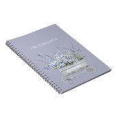 Paarse lavendelbloemen notitieboek (Rechterzijde)