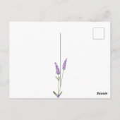 Paarse lavendelbloemen op hout Save the Date Briefkaart (Achterkant)